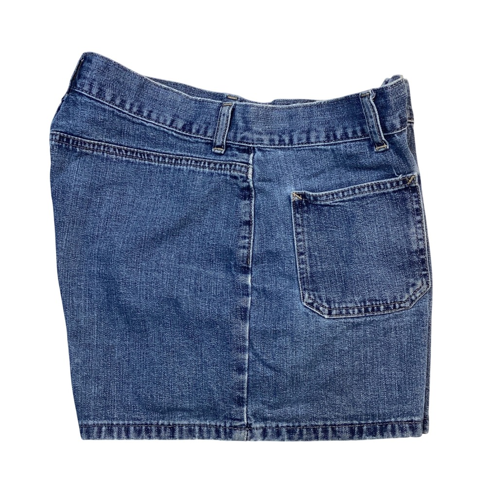 GAP Womens Denim Shorts Size 10 Medium Wash High Rise Y2K Cotton Patch Pockets